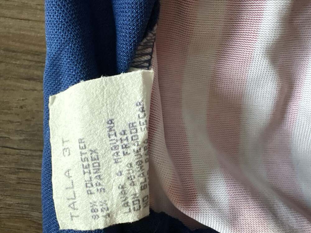 VTG Healthtex Toddler Girl's Nautical Striped Anchor One-Piece Swimsuit Size 3T - Picture 4 of 4